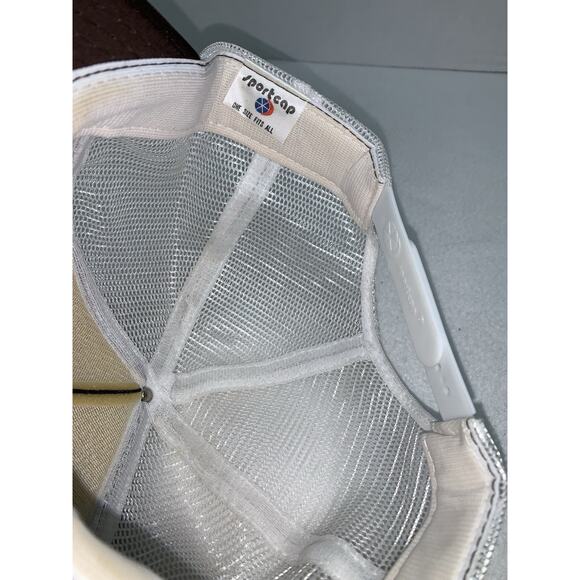 Vintage 1987 Kirtland Open IIX Golf Snapback Mesh Trucker Hat Cap Brown Unworn - Picture 8 of 10